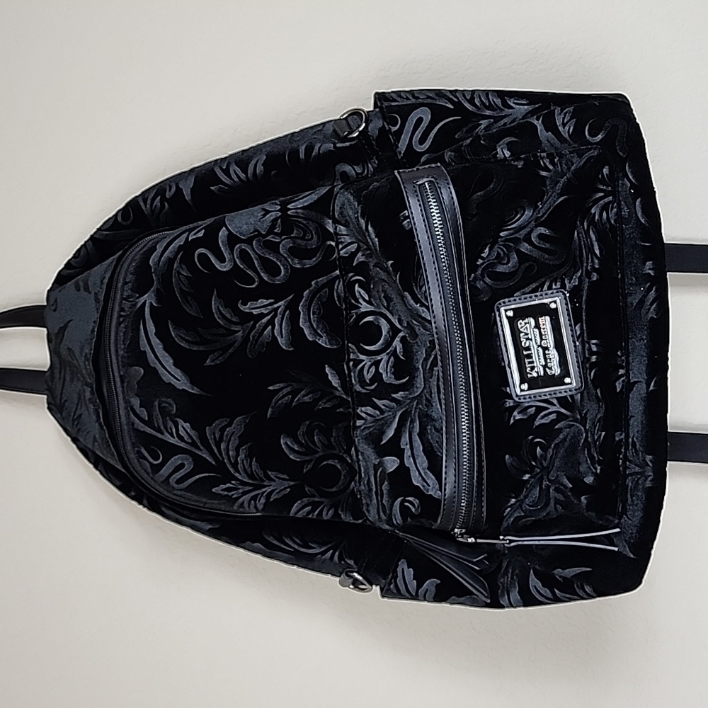 Killstar Black Patterned Backpack - image 3